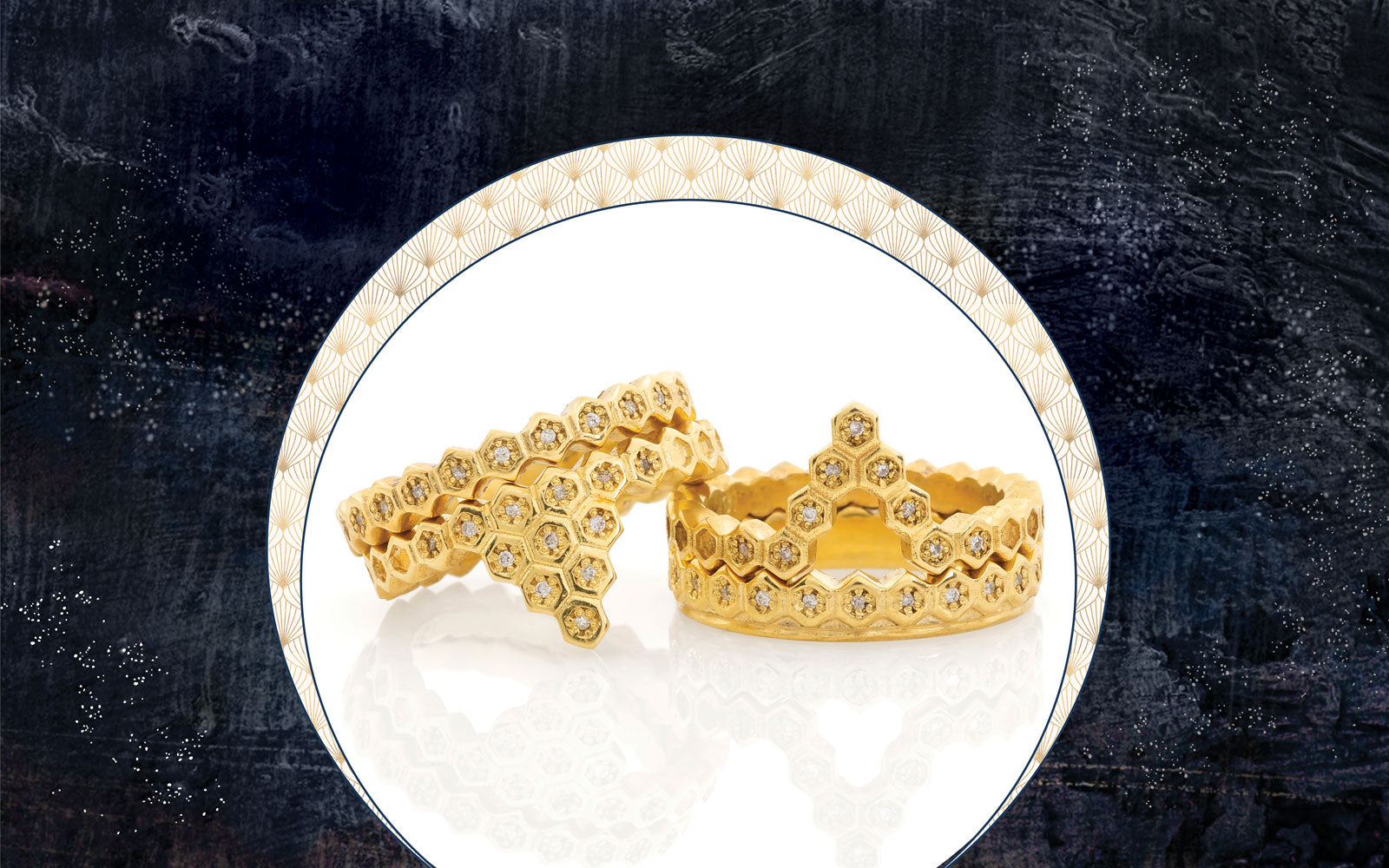 wedding ring, anniversary ring, honeycomb design, engagement ring, stacking bands