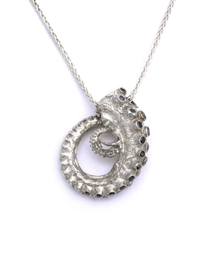 Tentacle Necklace with Black Diamonds