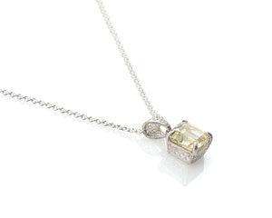 kunzite, white kunzite, diamond like gem, conflict free, peggy skemp jewelry, honeycomb pendant