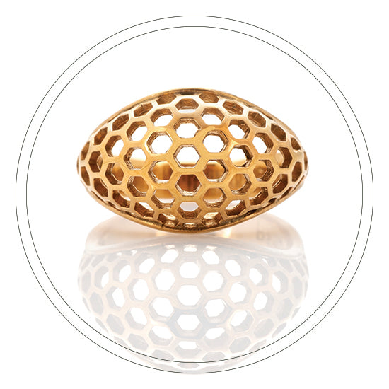 Honeycomb Triangle Earrings with Screw Backs - Peggy Skemp Jewelry
