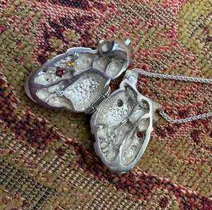 Custom Birthstone Anatomical Heart Locket