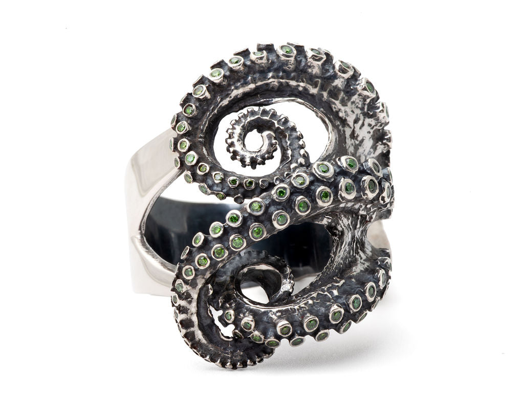 Diamond Tentacle Sculpture Ring II