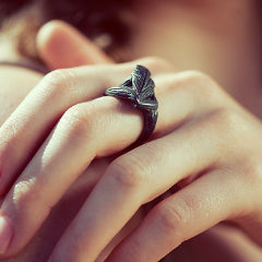 Black Silver Muscle Ring