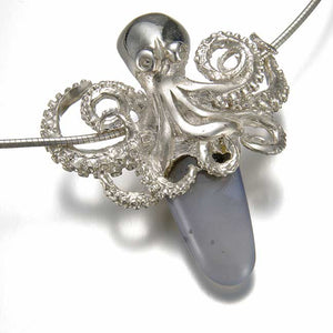 Chalcedony Octopus Necklace