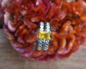 orange crystal opal, crystal opal, honeycomb ring