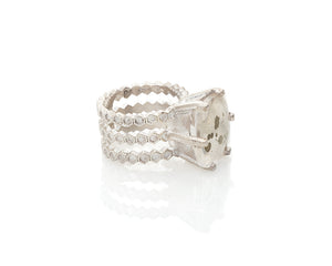 honeycomb ring, sweet gift, included quartz, pyritized quartz, crystal, gem collection, honeycomb ring, one of a kind, art jewelry, peggy skemp jewelry, sweet ring, cocktail ring, statement ring, contemporary jewelry, fine jewelry, jewelry collector