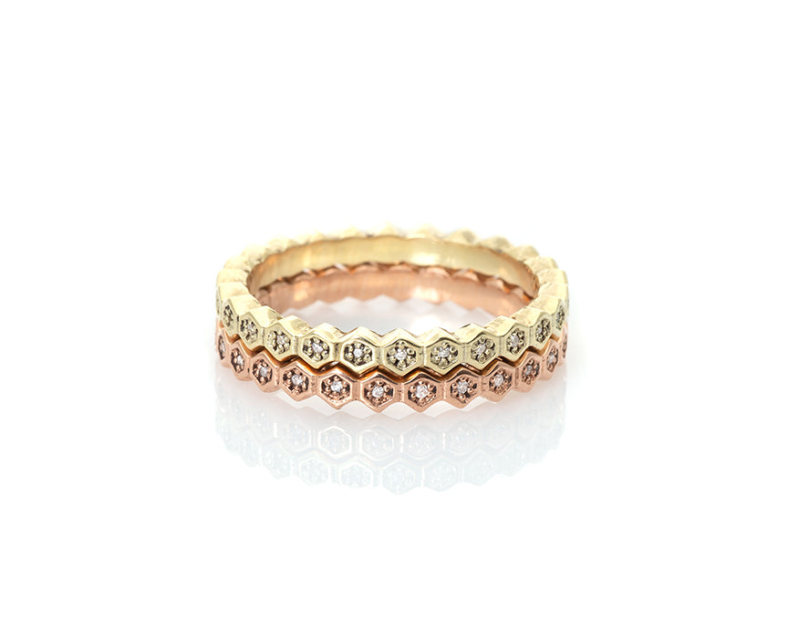 Diamond Honeycomb Eternity Band