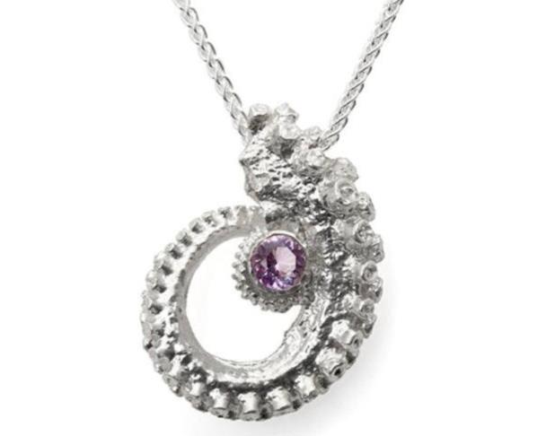 lavender scapolite tentacle necklace, scapolite, gemstone, collectible gem, flower cut, rare gem, gem collector, tentacle necklace, mermaid jewelry