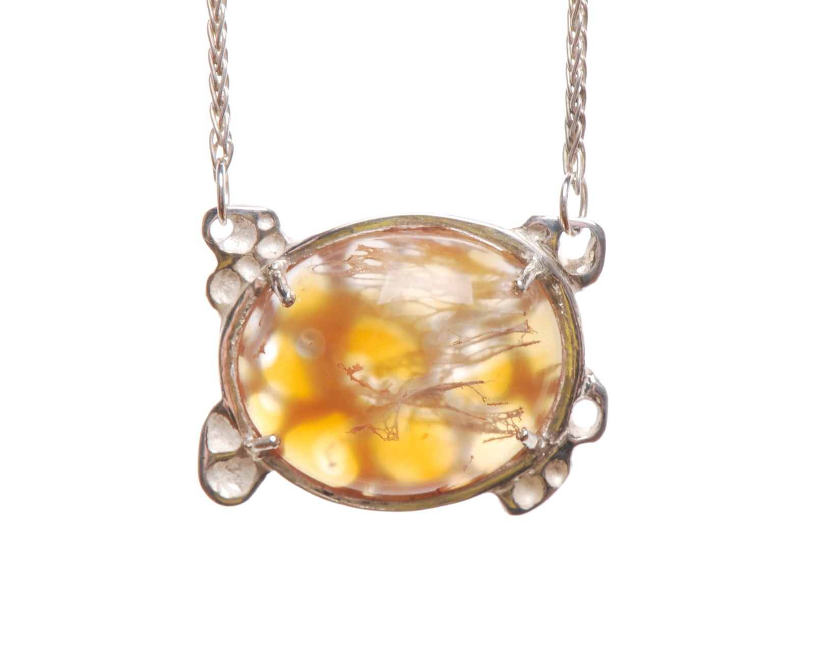 Agate Honeycomb Necklace