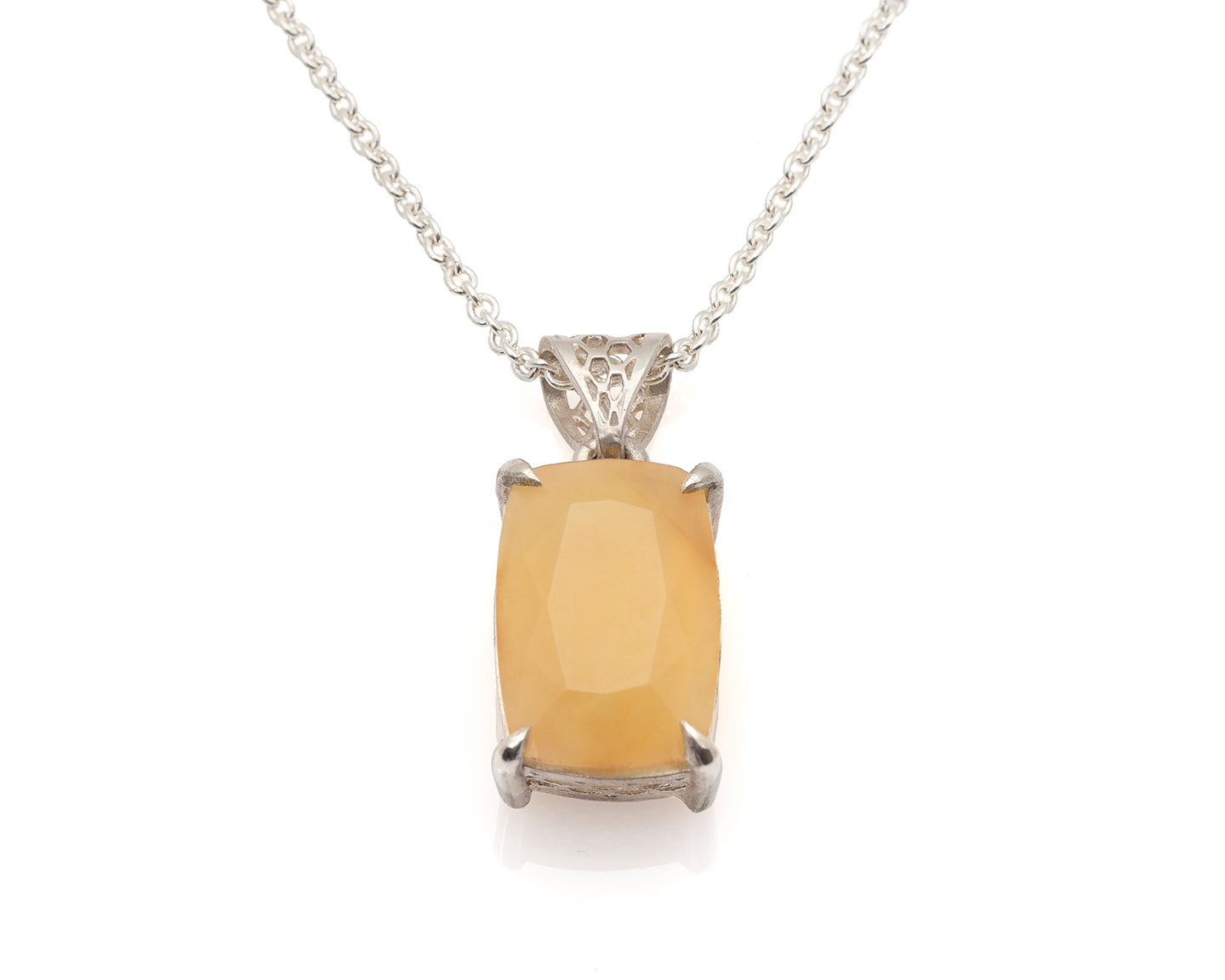 Yellow Opal Honeycomb Necklace