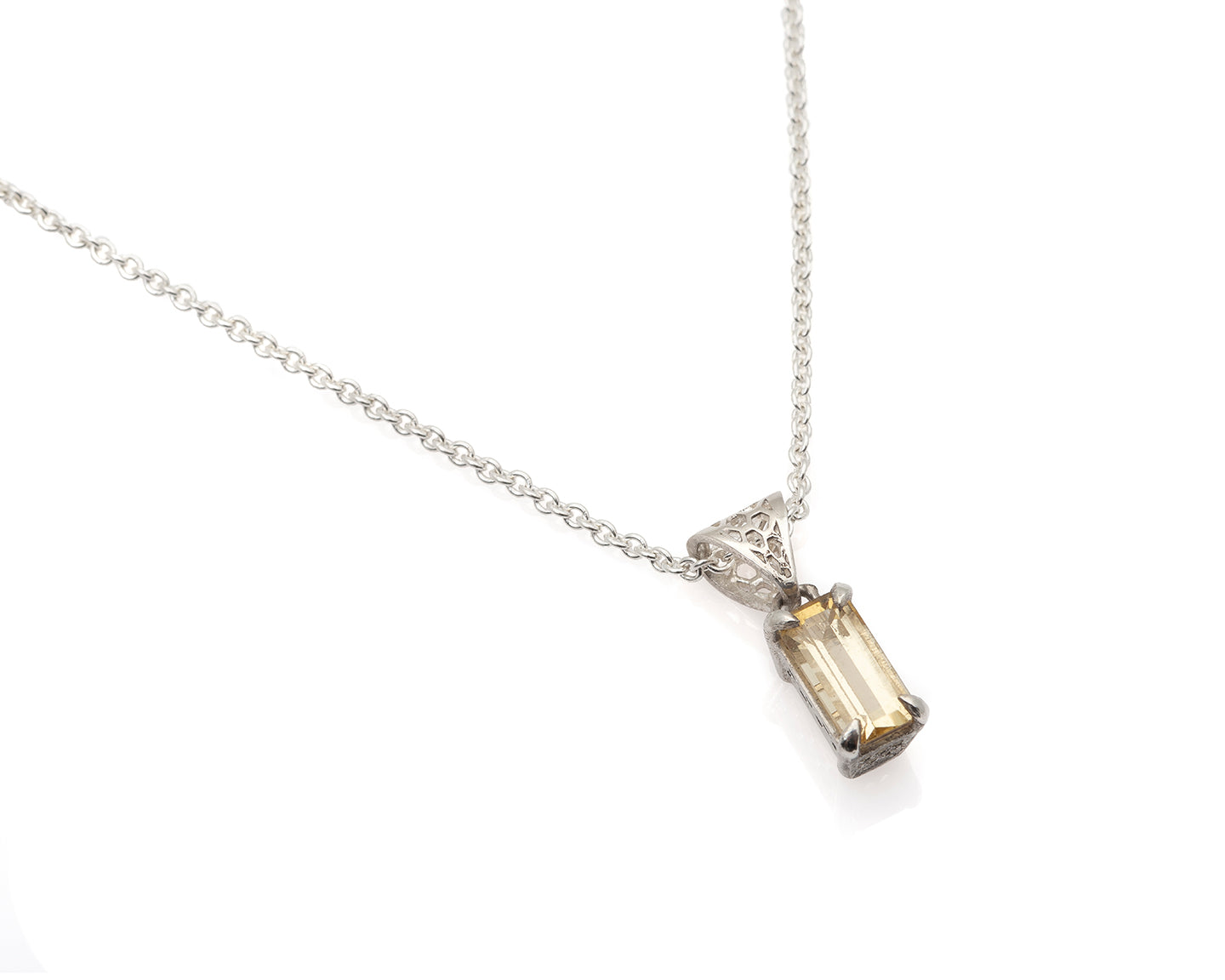 Yellow Scapolite Honeycomb Necklace