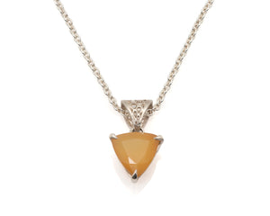 Trillion Yellow Opal Honeycomb Necklace