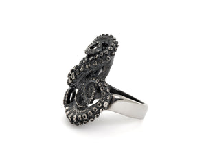 tentacle ring, sculpture, peggy skemp, peggy skemp jewelry, cephalopod, octopus, octopi