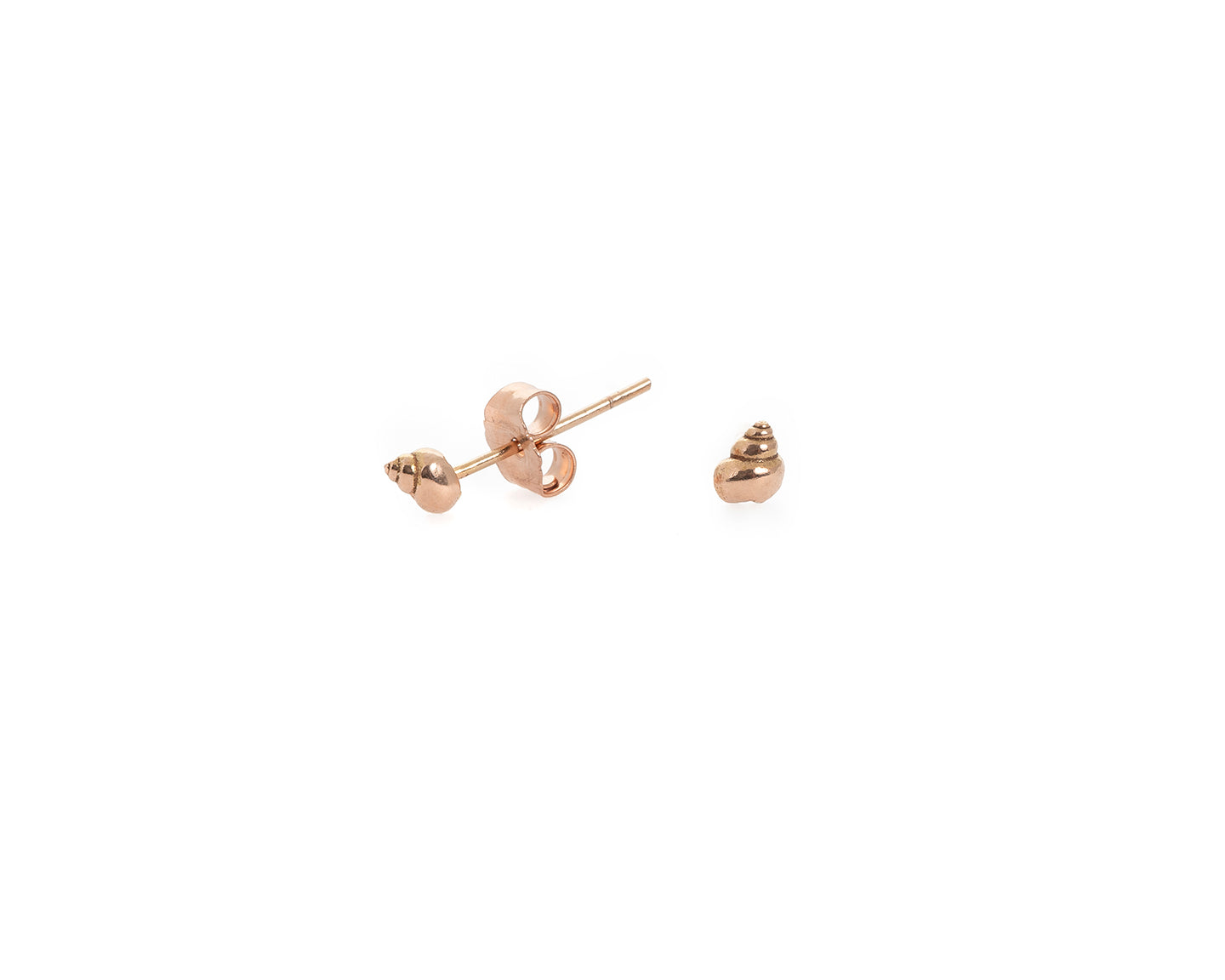 14k Rose Gold Shell Earrings