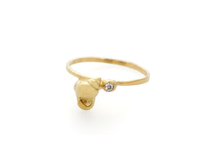 18ky Gold Shell Ring
