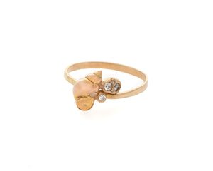 14k Rose Gold Shell Treasure Ring