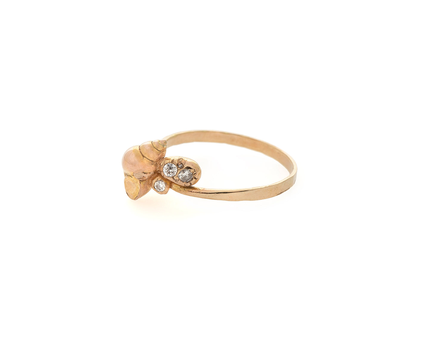 14k Rose Gold Shell Treasure Ring