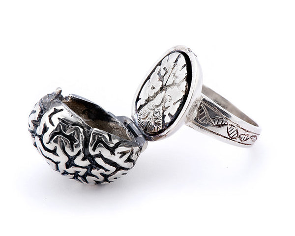 Anatomical Brain Ring - Peggy Skemp Jewelry
