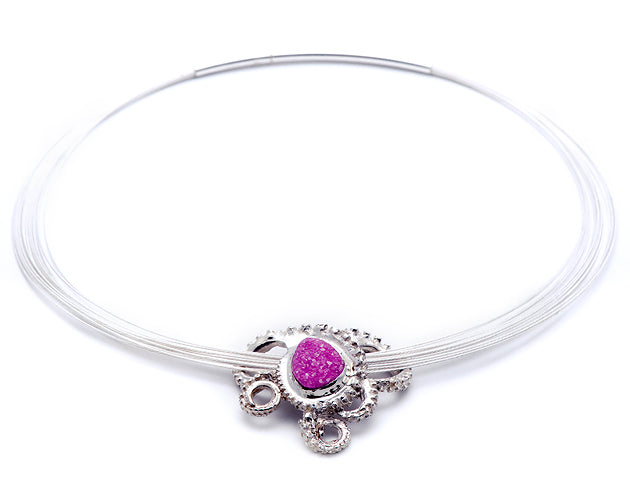 Cobalto Druzy Tentacle Necklace