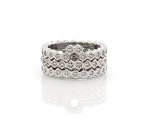 Diamond Honeycomb Wrap Bee Hive Ring