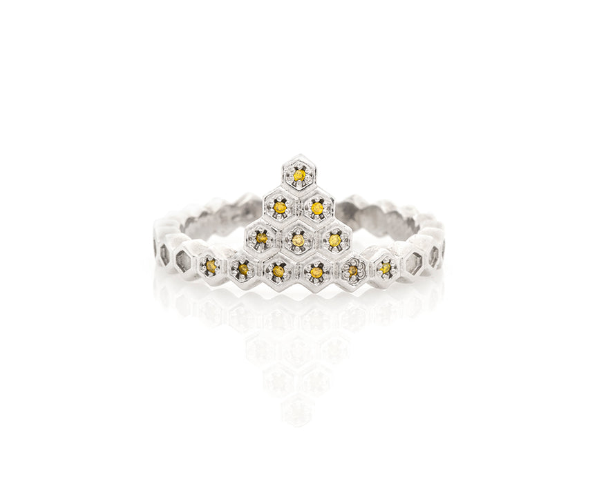 Honeycomb Crown Ring