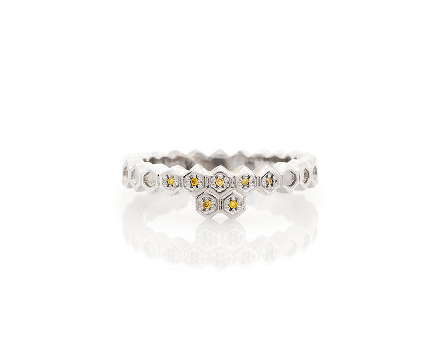 Moonrise Honeycomb Ring