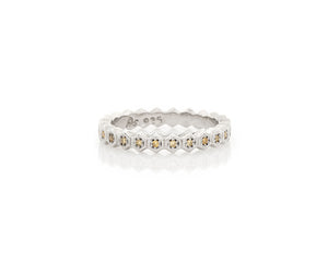 Diamond Honeycomb Eternity Band