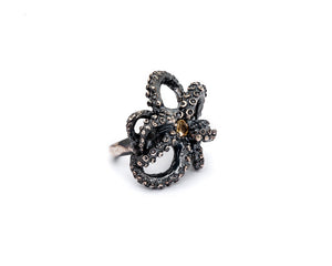 Yellow Garnet Tentacle Ring