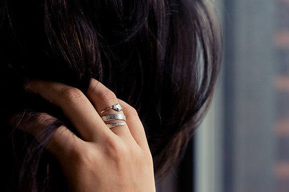 Snake Ring with Golden Tongue