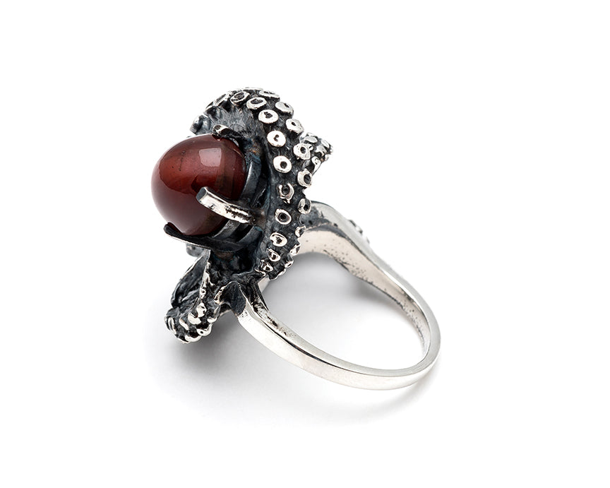 Cats Eye Rutile Tentacle Ring