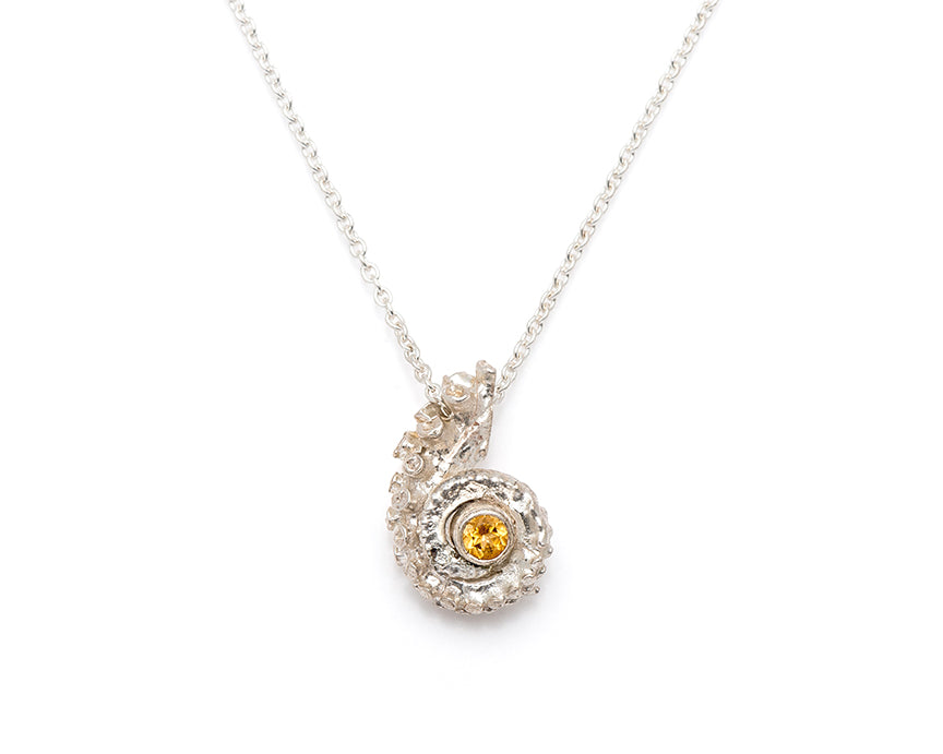 Tiny Citrine Tentacle Necklace