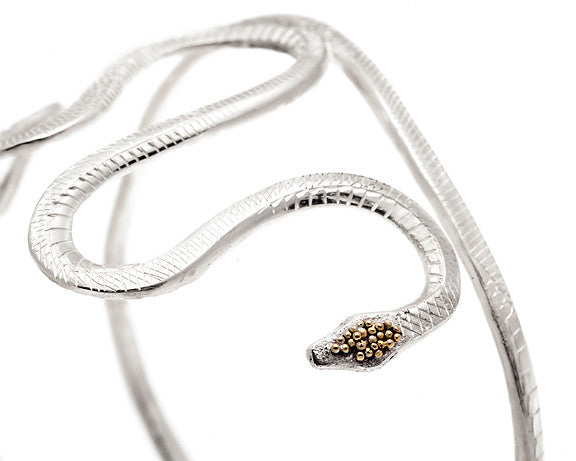 Snake Bracelet with 22k Gold Granulation
