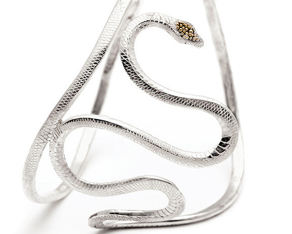 Snake Bracelet with 22k Gold Granulation
