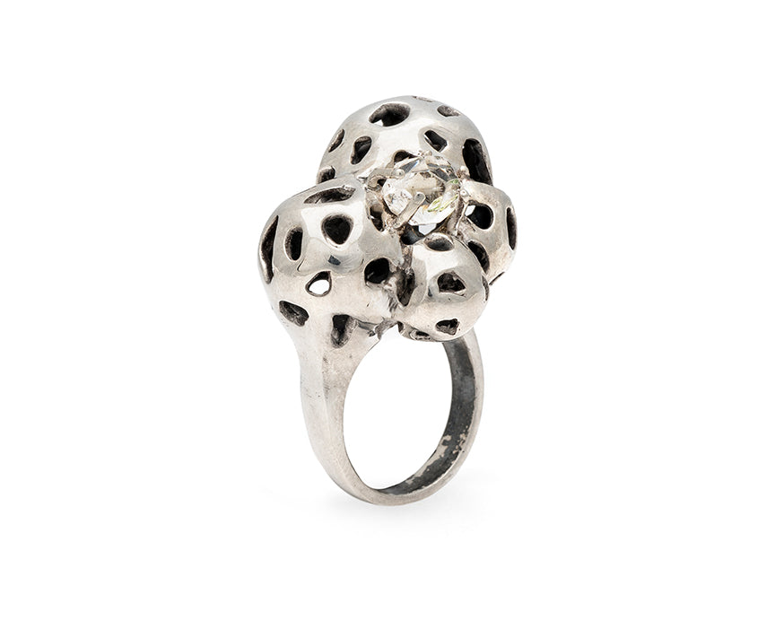 Petrolated Quartz Lattice Cluster Ring
