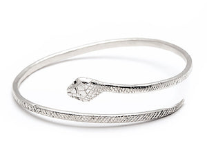 Snake Bracelet with Black Diamond Eyes