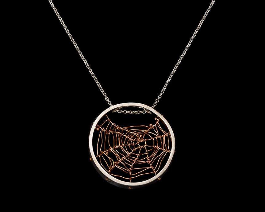 14k Rosegold Orbweaver Web