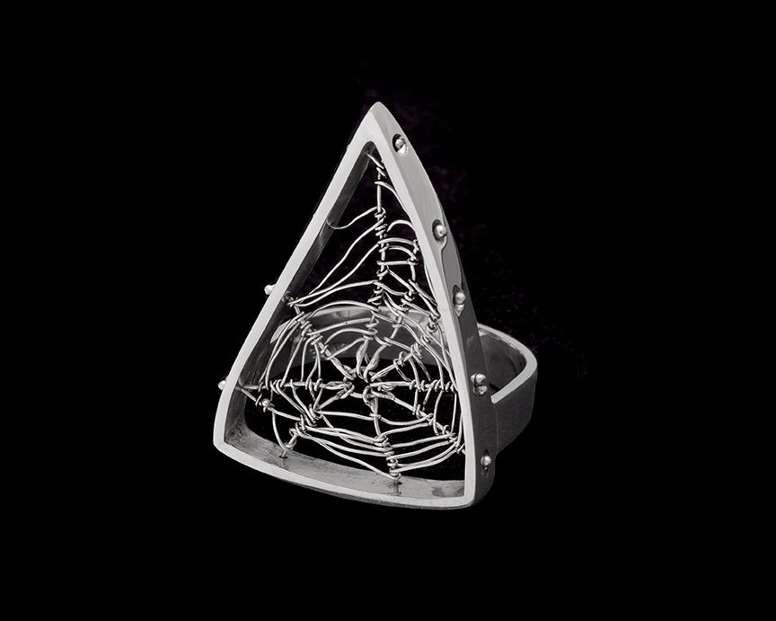 Triangle Spiderweb Ring
