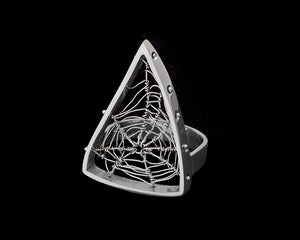 Triangle Spiderweb Ring