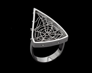 Triangle Spiderweb Ring