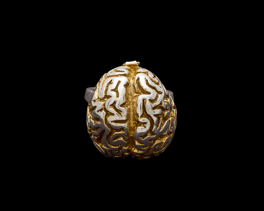 Brain Ring Gilded Brain Ring - Peggy Skemp Jewelry