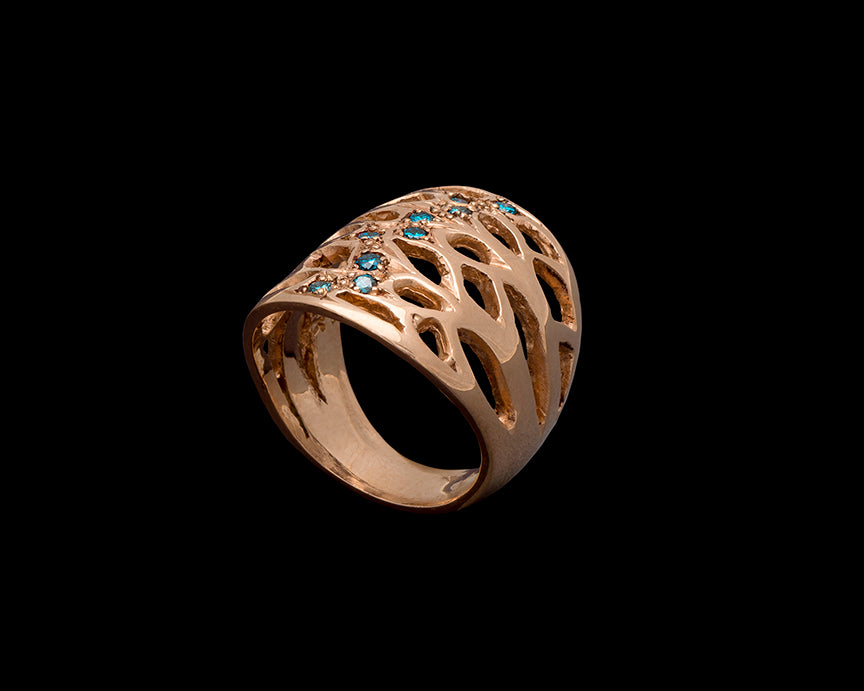 Golden Branch Ring