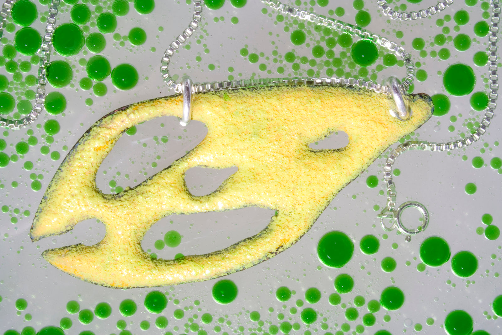 Yellow Amoeba Necklace