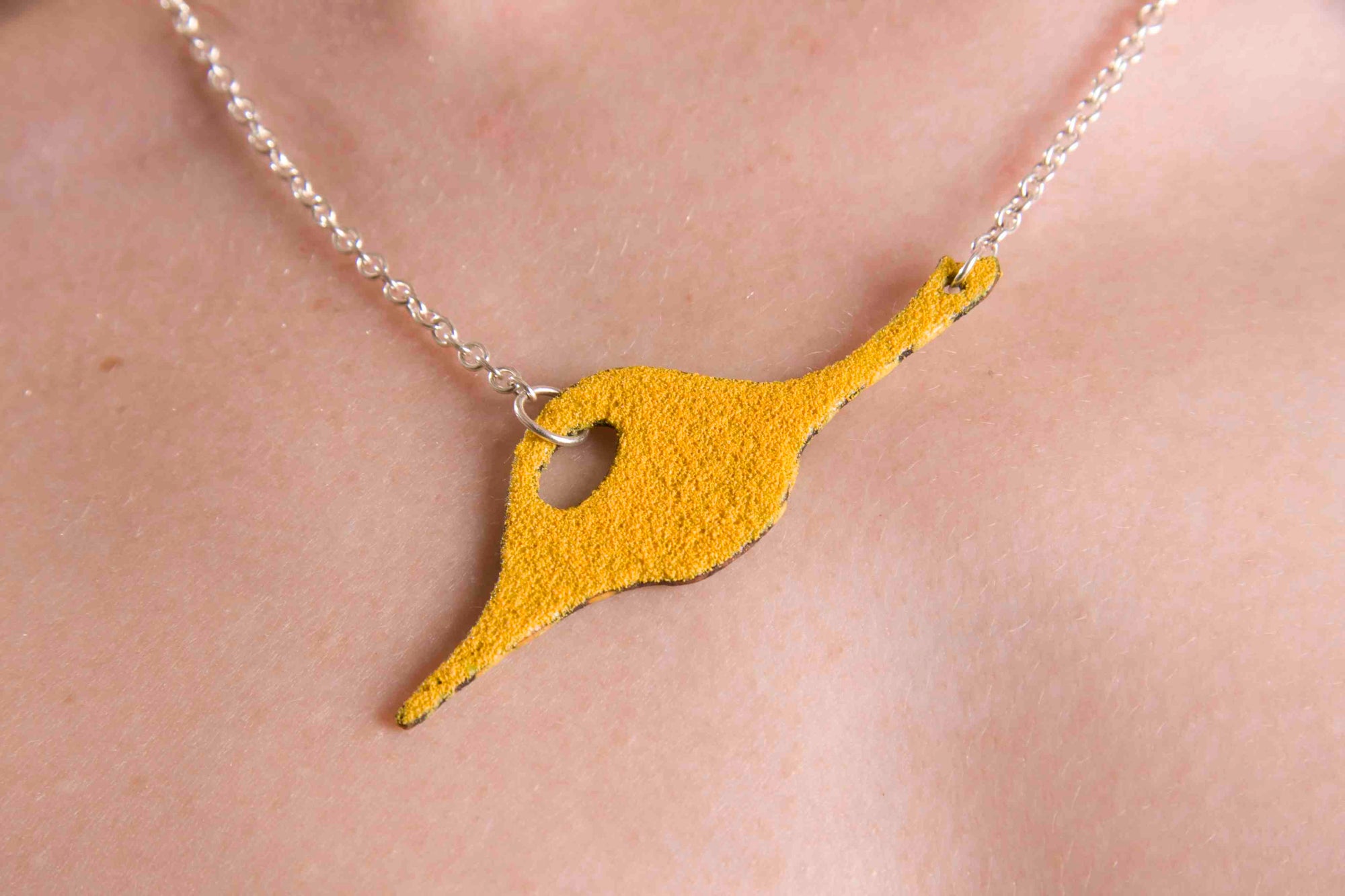 Yellow Astrocyte Necklace