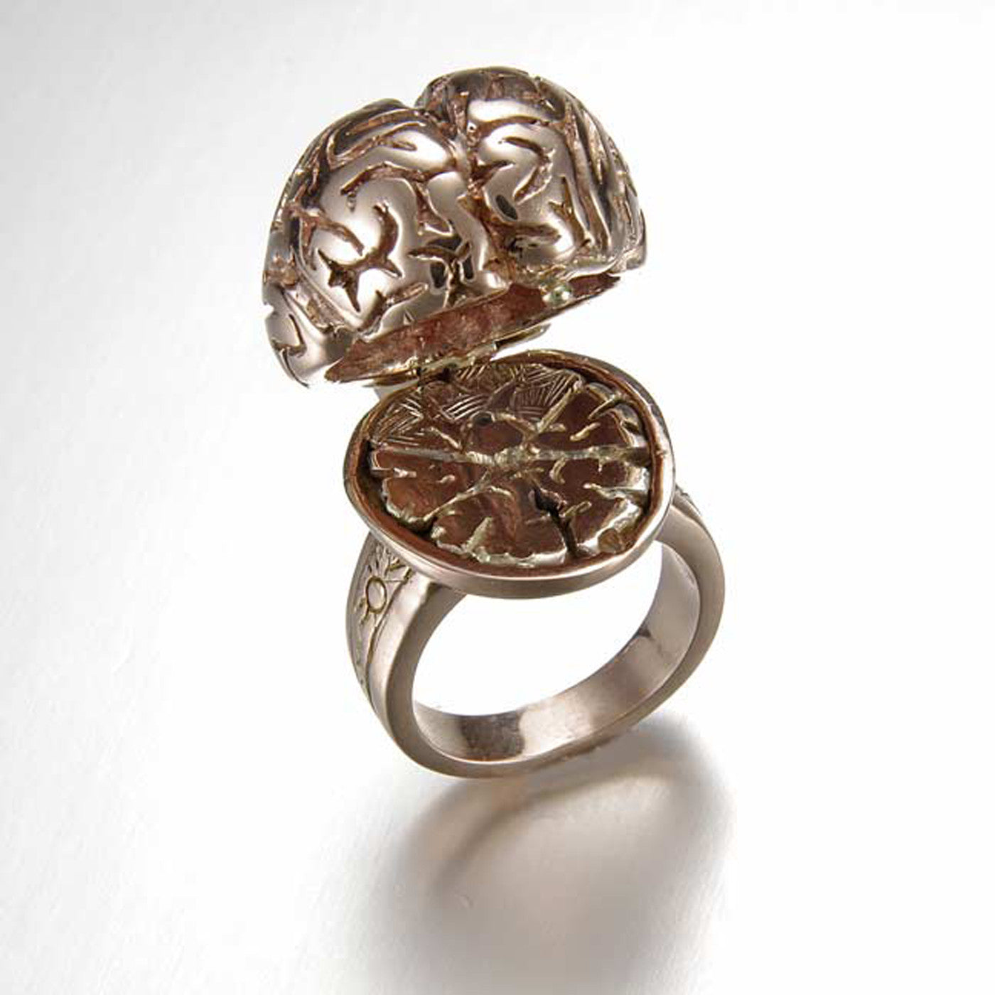 Rose Gold Anatomical Brain Ring