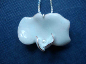White Pea Flower Necklace